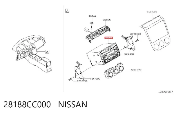 Aparelhagem de som (rádio AM/FM) Nissan Murano Z50