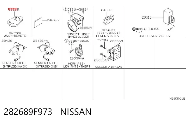Berloque de controlo de sinalização 282689F973 Nissan/Infiniti