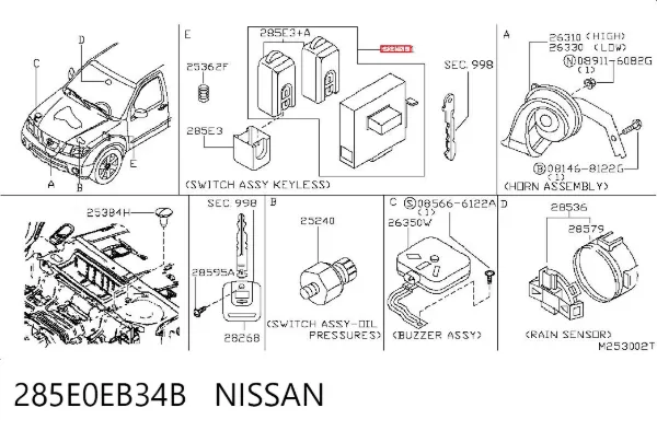  285E0EB34B Nissan/Infiniti