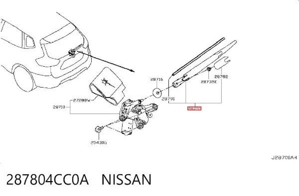 Limpa-pára-brisas de vidro traseiro Mercedes ML/GLE W166