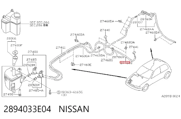  2894033E04 Nissan/Infiniti