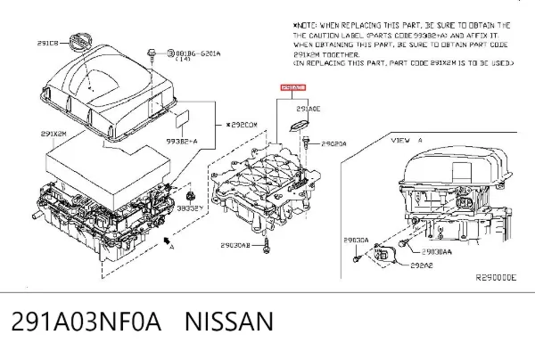 Inversor de corrente 291A03NF0A Nissan/Infiniti