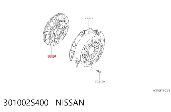 Disco de embraiagem 301002S400 Nissan/Infiniti