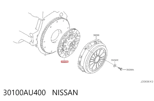 Disco de embraiagem 30100AU400 Nissan/Infiniti