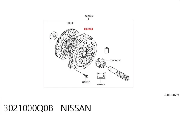 Cesta de embraiagem 3021000Q0B Nissan/Infiniti