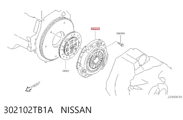 Cesta de embraiagem 302102TB1A Nissan/Infiniti