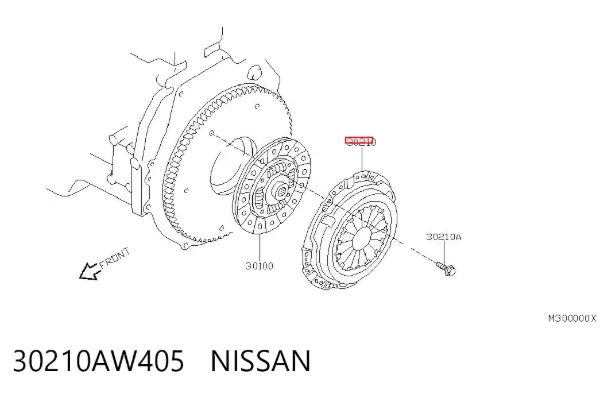 Cesta de embraiagem 30210AW405 Nissan/Infiniti