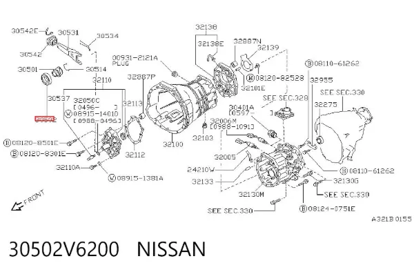 Rolamento de liberação de embraiagem 30502V6200 Nissan/Infiniti