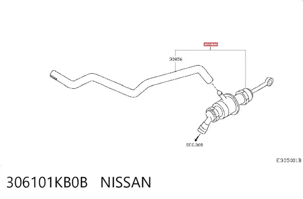 Cilindro mestre de embraiagem 306101KB0B Nissan/Infiniti