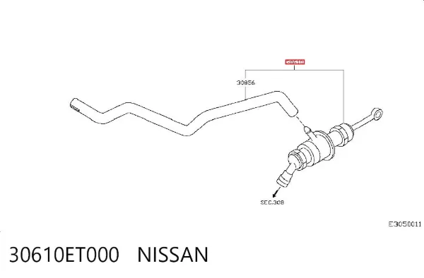 Cilindro mestre de embraiagem 30610ET000 Nissan/Infiniti
