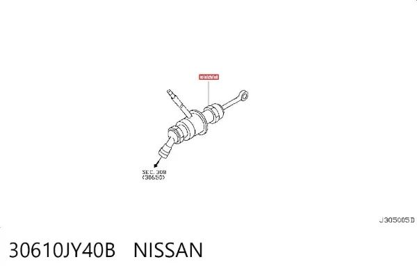 Cilindro mestre de embraiagem 30610JY40B Nissan/Infiniti