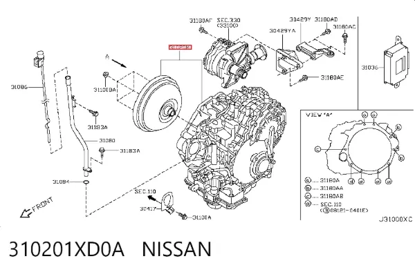 Caixa Automática de Mudança montada 310201XD0A Nissan/Infiniti