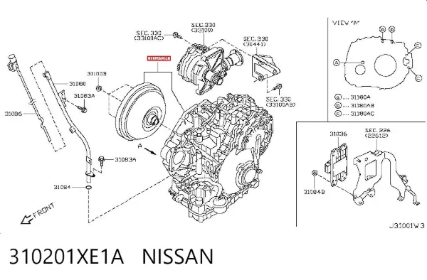 Caixa Automática de Mudança montada Nissan Murano Z51