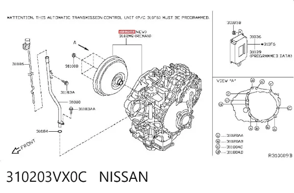 Caixa Automática de Mudança montada 310203VX0C Nissan/Infiniti