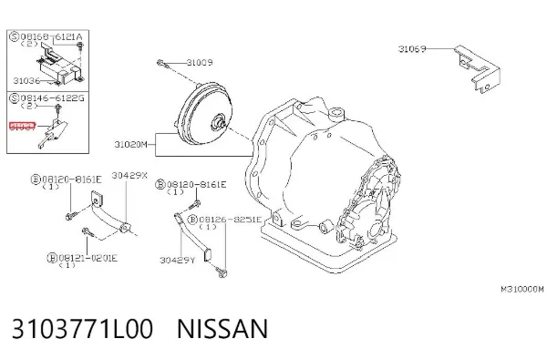 Resistor de bloco de controlo da Caixa Automática de Mudança 3103771L00 Nissan/Infiniti