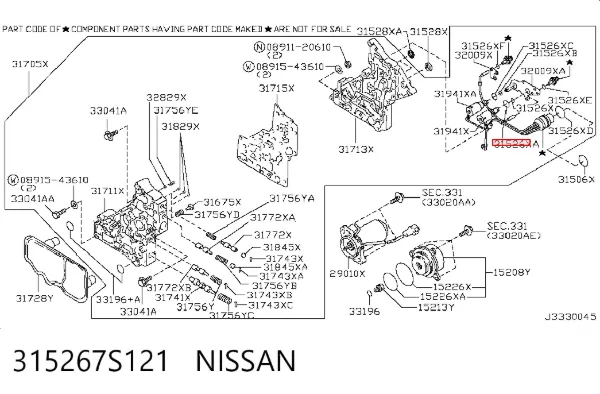  315267S121 Nissan/Infiniti