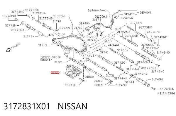 Filtro da Caixa Automática de Mudança 3172831X01 Nissan/Infiniti
