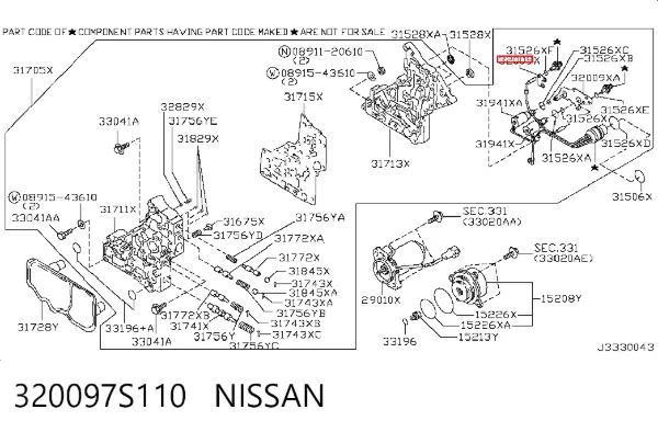  320097S110 Nissan/Infiniti