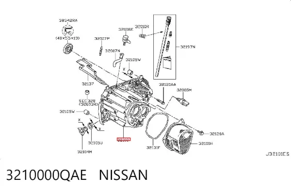 Caixa de Mudança montada (caixa mecânica de velocidades) 3210000QAE Nissan/Infiniti