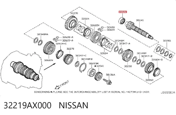 Rolamento da Caixa de Mudança Nissan Tiida C11X