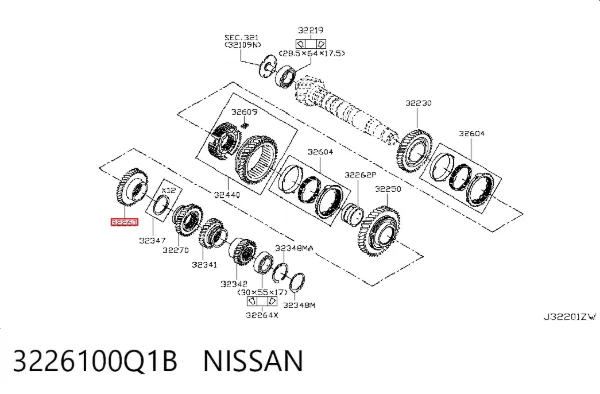 3226100Q1B Nissan/Infiniti