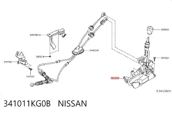 Mecanismo de mudança (ligação) 341011KG0B Nissan/Infiniti