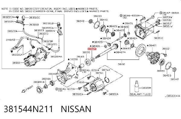  381544N211 Nissan/Infiniti