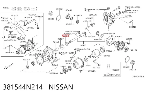  381544N214 Nissan/Infiniti