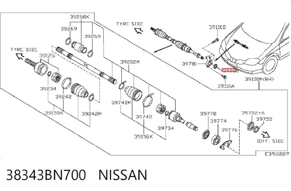  38343BN700 Nissan/Infiniti
