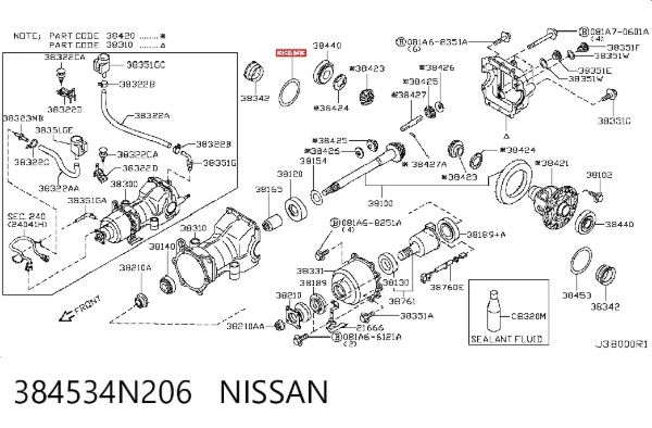  384534N206 Nissan/Infiniti