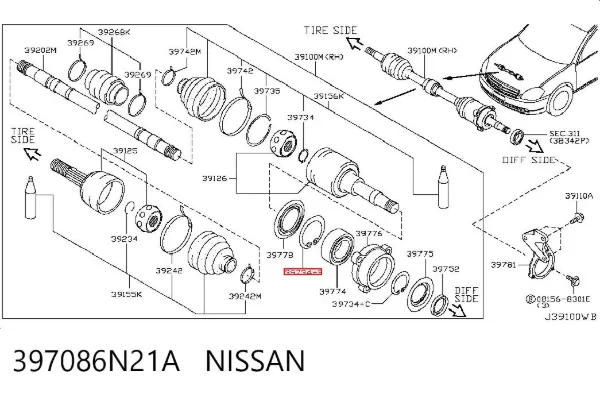  397086N21A Nissan/Infiniti