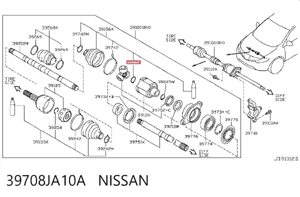  39708JA10A Nissan/Infiniti
