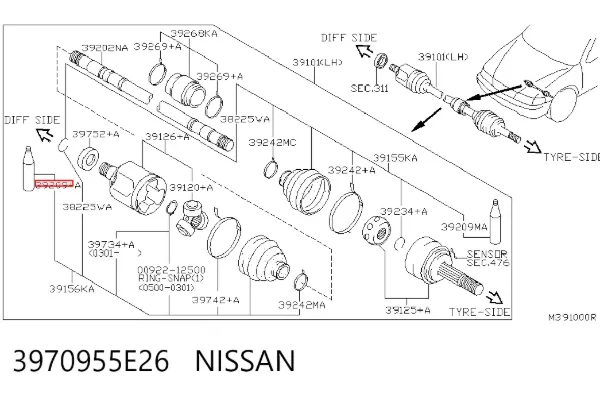  3970955E26 Nissan/Infiniti