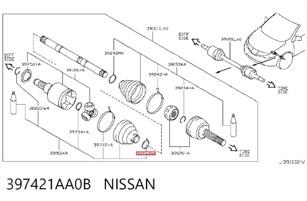  397421AA0B Nissan/Infiniti