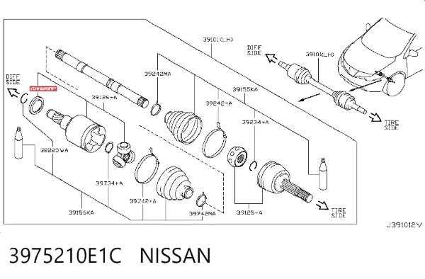 3975210E1C Nissan/Infiniti
