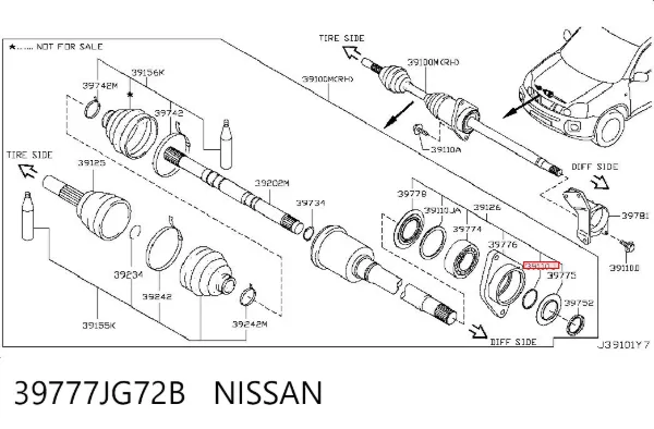  39777JG72B Nissan/Infiniti