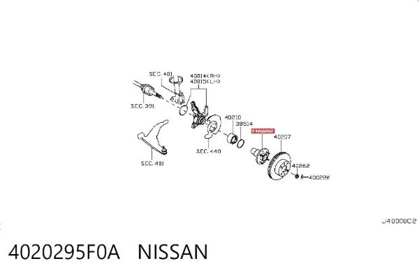 Cubo dianteiro Nissan Almera CLASSIC