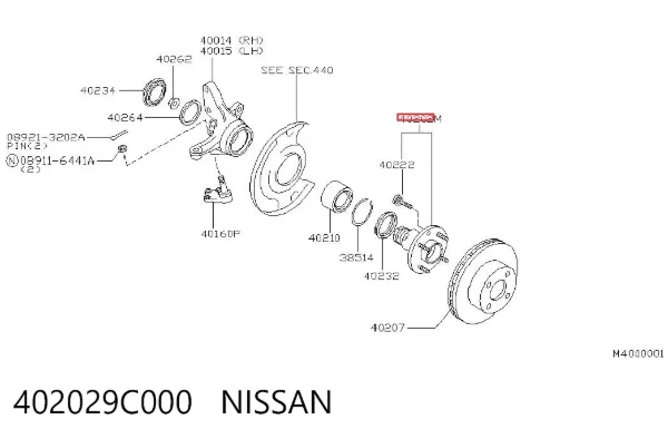 Cubo dianteiro Nissan Vanette CARGO