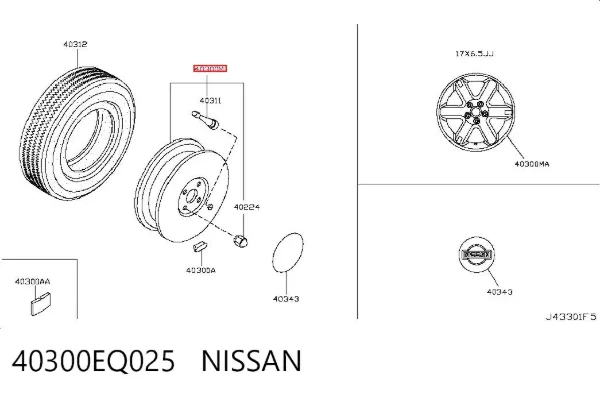 Discos de roda de aleação ligeira (de aleação ligeira, de titânio) Nissan X-Trail T30