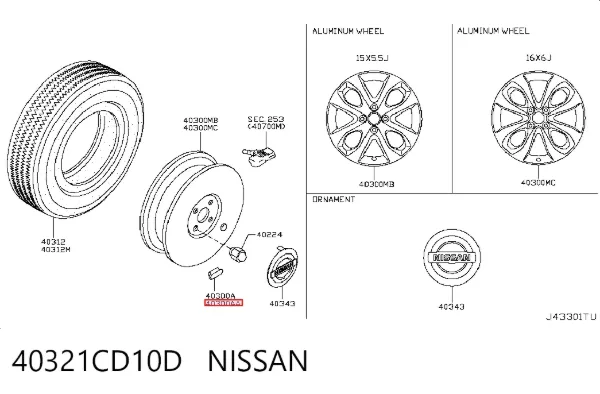  40321CD10D Nissan/Infiniti