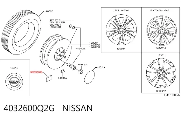  4032600Q2G Nissan/Infiniti