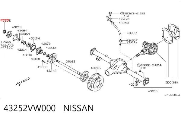  43252VW000 Nissan/Infiniti