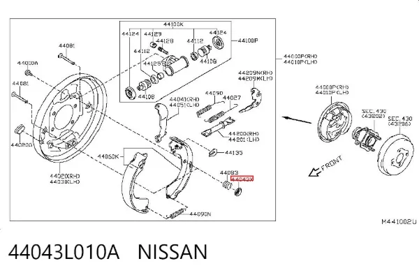  44043L010A Nissan/Infiniti