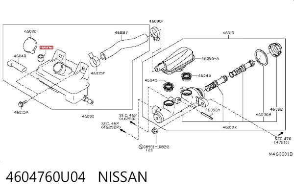  4604760U04 Nissan/Infiniti
