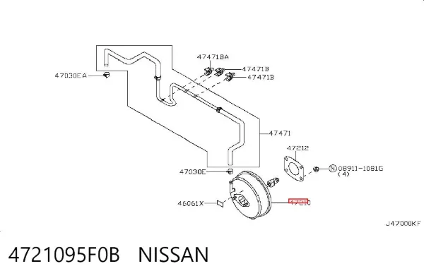 Reforçador dos freios a vácuo Nissan Almera CLASSIC