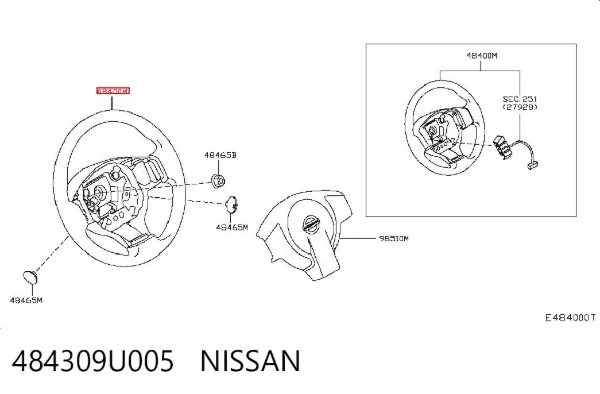 Volante 484309U005 Nissan/Infiniti