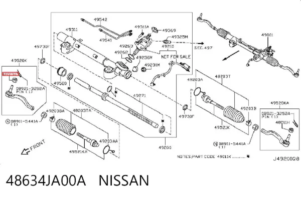  48634JA00A Nissan/Infiniti
