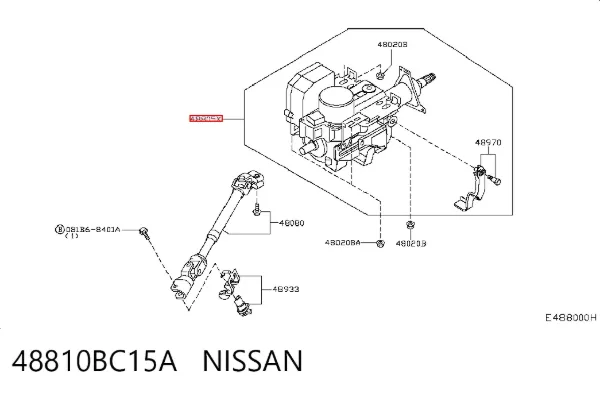 Coluna da direção 48810BC15A Nissan/Infiniti