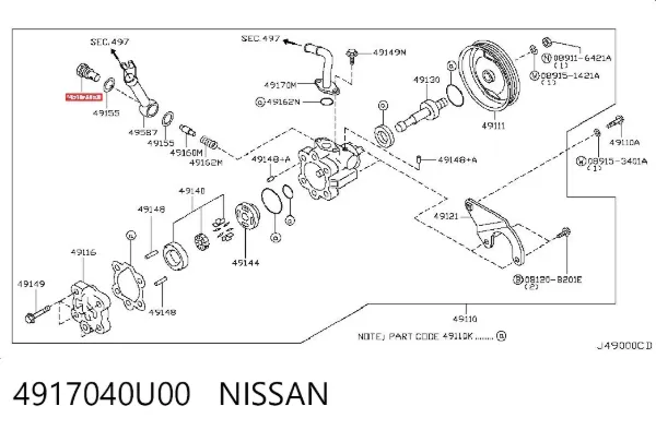  4917040U00 Nissan/Infiniti