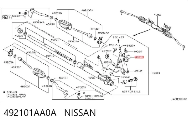  492101AA0A Nissan/Infiniti
